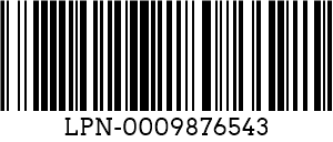 Kode 128 barcode example
